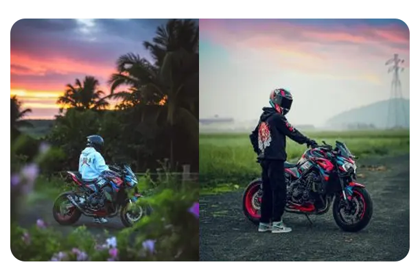 Hypic Prompts: AI-Powered Editing Ideas for cool Photos 2 Biker Hypic Prompt